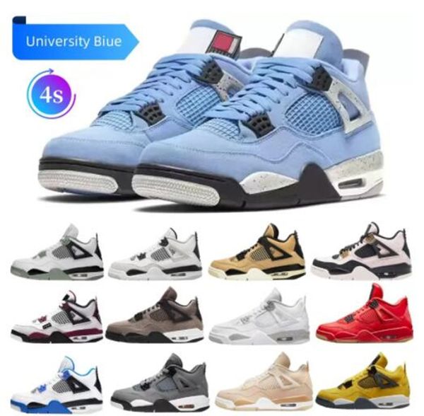 

2023 new boot mens womens retro j4 basketball shoes jumpman 4 4s iv messy room black cat midnight navy sail pink blue thunder bredxsb sneake