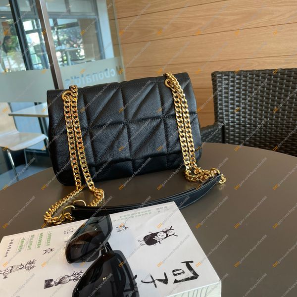 

chain shoulder bag women crossbody high end genuine leather underarm purse plaid vintage gold hardware flap ladies handbag with inner zipper