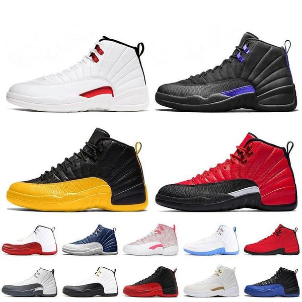 

jumpman 12s iv mens retro basketball shoes military black taupe haze university blue red thunder sail men women jorda 12 sneakers size 36-49