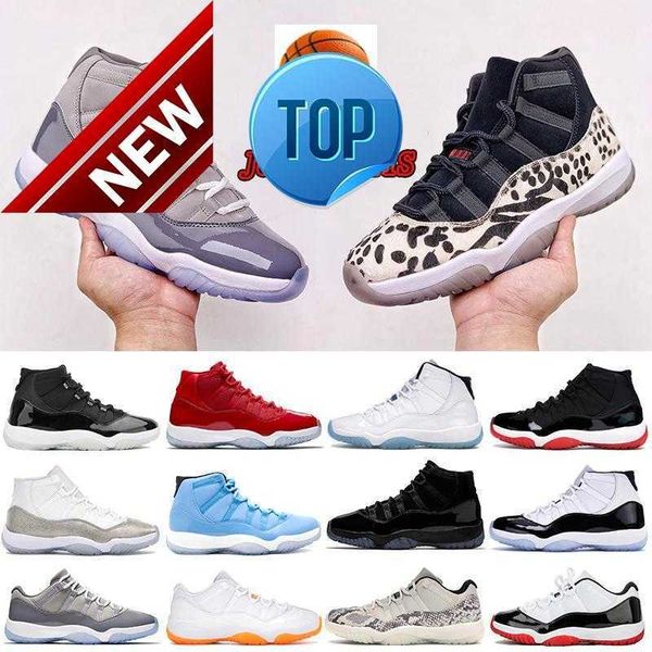 

2022 cool grey jumpman 11 11s basketball shoes 25th anniversary animal instinct concord bred unc win like 82 legend blue men women, Black