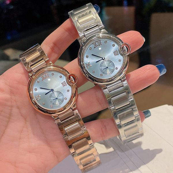 

quartz movement watches women watch business wristwatches stainless steel case casual wristband 36mm montre de luxe233m, Slivery;brown