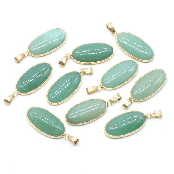 

natural stone pendants waterdrop shape mixed stone agate green aventurine chakra healing stones charms for jewelry making necklace bracelet, Black