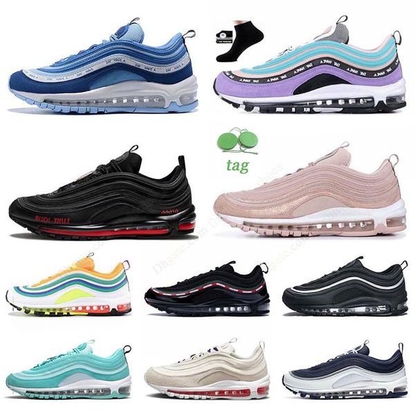 

fashion 97 97s mens run shoe running satan-1 pink white have a day purple indigo storm golf nrg celestial gold white pine green men women sn