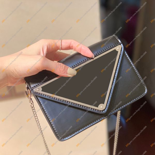 

large triangle crossbody bag women designer premium retro small bag mini luxury cowhide leather handbag detachable chain shoulder coin purse
