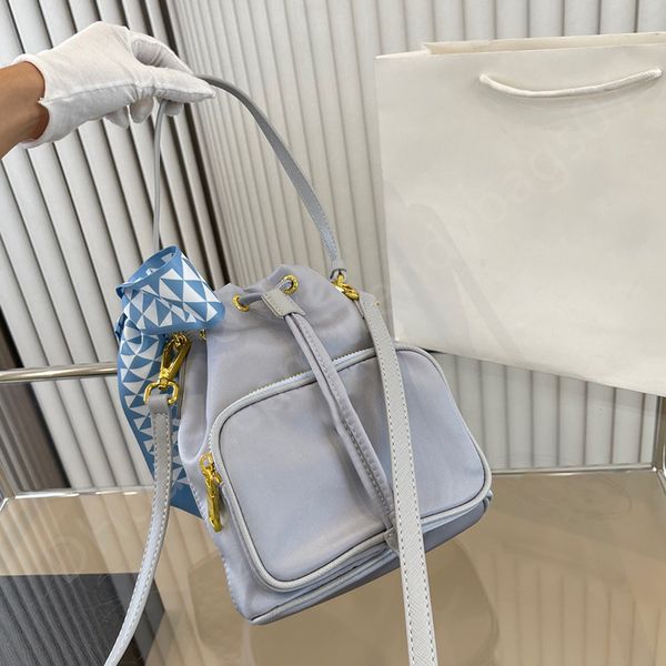 

fashion bags luxury tote casual bucket bags designer bag silk scarf decoration womens handbags plain soft solid genuine leather crossbody wa