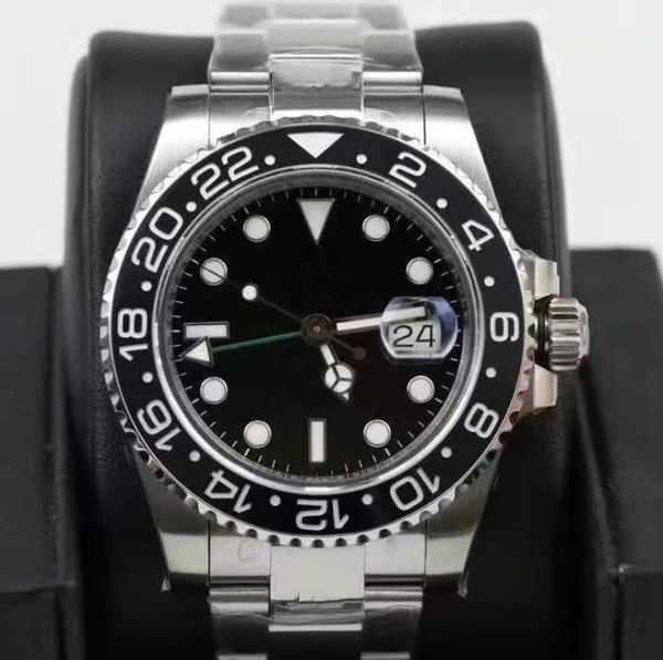 

2023 u1 grade aaa men's watches 40mm gmt wristwatches automatic mechanical ceramic coke bezel stainless steel strap with buckle calenda, Slivery;brown