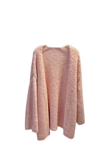

22 new sweater cardigan coat lazy gentle wind soft waxy pink sweater, White;black