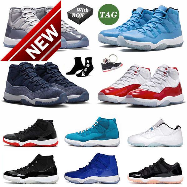 

basketball og shoes with box jumpman 11 11s xi men women miamis dolphins high bleached coral low cherry pantone midnight navy space jam, Black