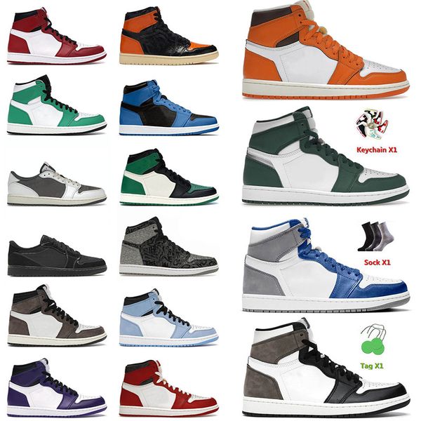 

authentic jumpman basketball shoes 1 1s starfish true blue high dark mocha gorge green stealth black phantom men women sneakers eur 36-46