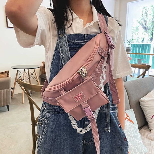 

evening bag street trend waist bag phone pack sweet girls fanny casual nylon sho