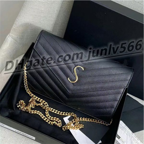 

genuine leather chain purse bags fashion clutch lady chain shoulder bag cowhide handbag card holder purses messenger women wholesale