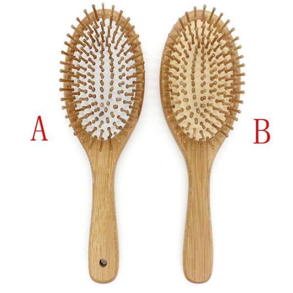 

hair comb bamboo airbag massage comb and wood combs tool 2 in 1 kit, Silver