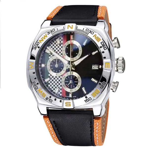 

mens sport watch montre de luxe luxury wristwatches japan quartz movement chronograph black face orologio di lusso fashions watche355i, Slivery;brown