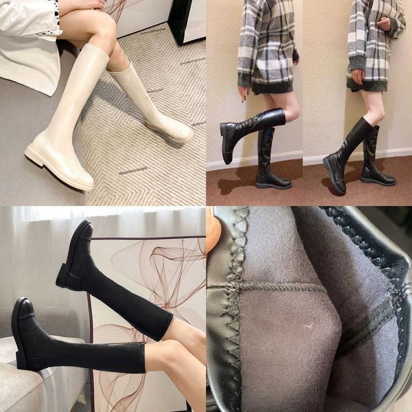 

boots pu leather high women slip on thigh spring autumn knee shoes ladies platform stretch long 221213, Black