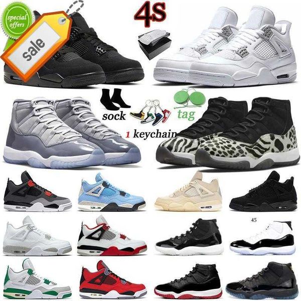 

2022 basketball shoes with box red thunder 4s mens sneakers bred university blue 11s cool grey 4 black cat men womens trainers sports