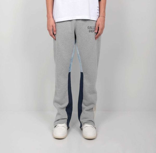 

pants men fashion brand galry designer depart denim cool casual hip hop loose slim trousers high street kdke, Black