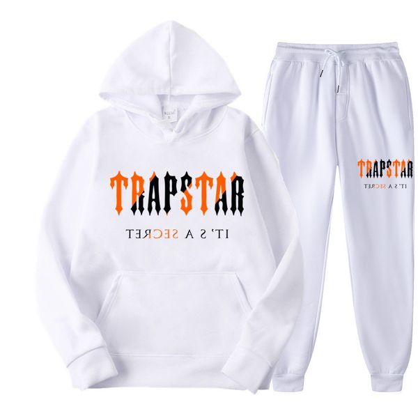 

autumn trapstar tracksuit men's fashion hoodies sets warm fleece sweatshirt sweatpants 2 piece sets hip hop streetwear jogger set, Gray