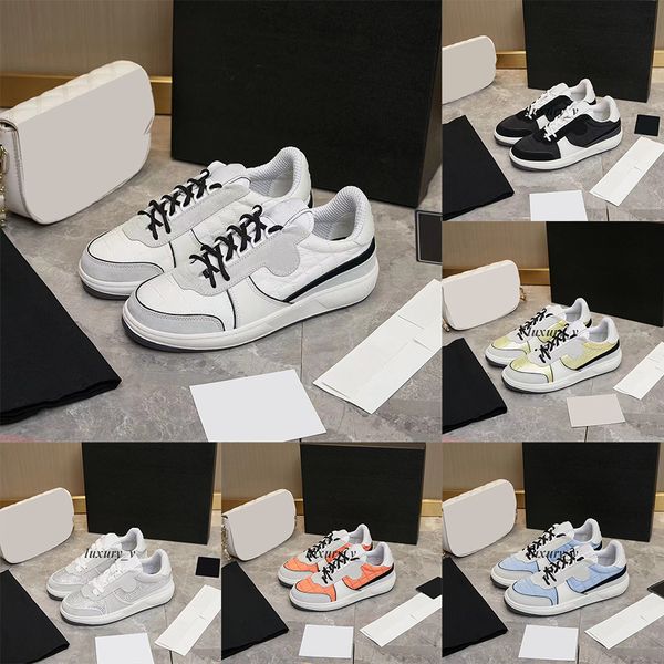 

designer casual shoes men women calfskin sneakers fabric suede leather sneaker platform reflective trainers rhinestone skateboard shoe, Black