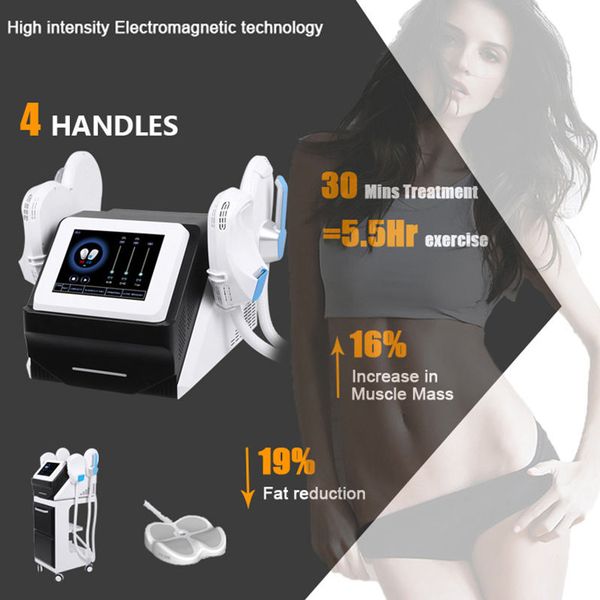 

protable muscle stimulator ems muscle sculpting body shaping fat reduce 2/4 handles hiemt with rf emslim neo slimming machine weight loss be