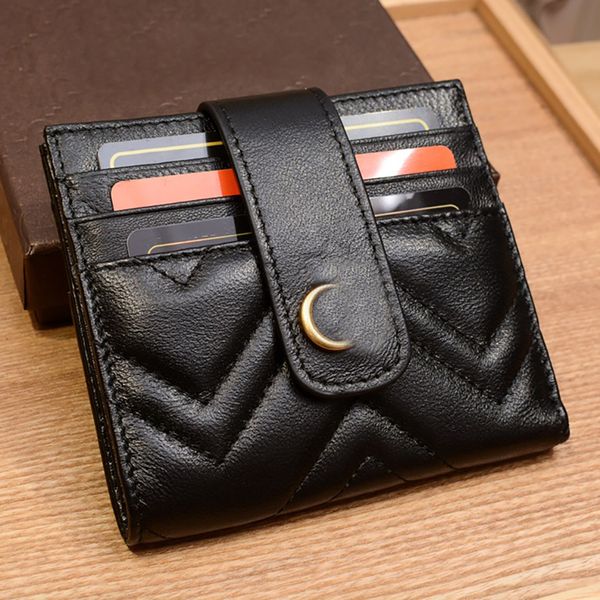 

card holder purse designer bag keychain wallet with gift box womens fashion short mini wallets, Red;black
