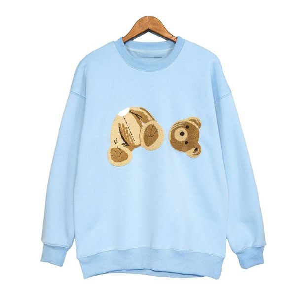 

mens designer hoodies with bear loose sweatshirts embroidery teddy bear brand explosion sweater hoodie sweatshirt style round neck long slee, Black