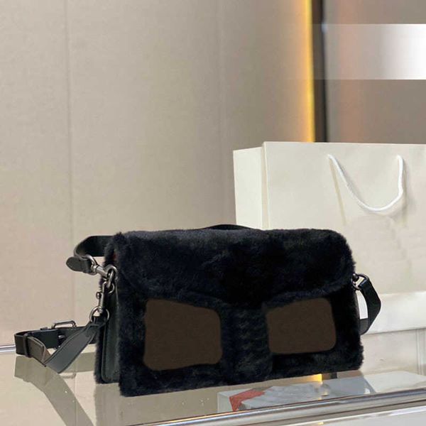 

shoulder bags womens handbag designer crossbody bag luxury splicing fluffy pink purses women messenger bags wallet 221227