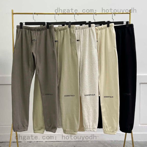 

men's and women's oversized jogging pants brand clothing cotton printed with letters hip-hop style 100% essentials01, Black