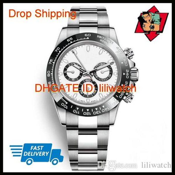 

relojes mens watches ceramic bezel fashion white dial bracelet folding clasp male all 3 dials work full function wristwatches cloc220k, Slivery;brown