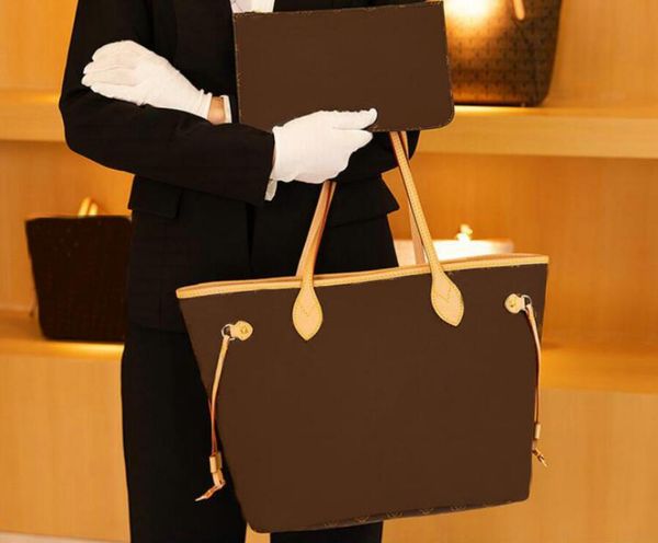 

designer shoulder bags shopping bag 2pcs set women luxurys totes handbag classic fashion lady clutch female coin purse wallets 40156#