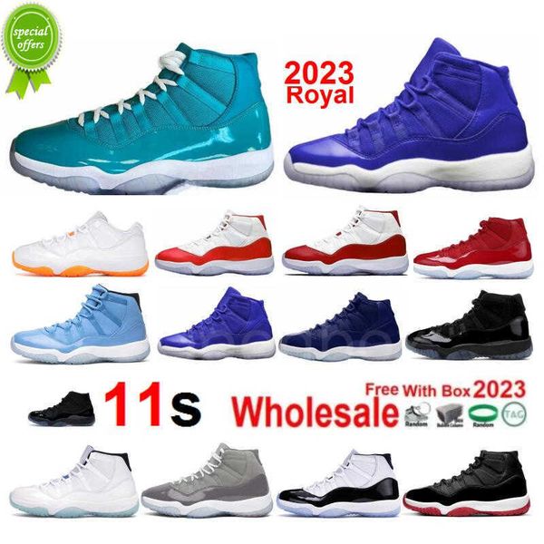 

2023 royal 11 chicago 11s cherry basketball shoes men pantone animal instinct 72-10 25th anniversary space jam concord cool grey, Black