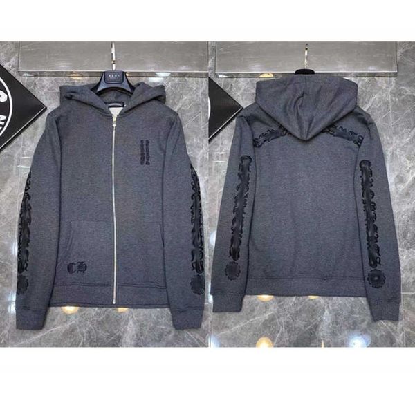 

luxury fashion men's jackets sweatshirts men women classic hoodies zipper hooded sweater designer cross pullover sanskrit hoodie casual, Black