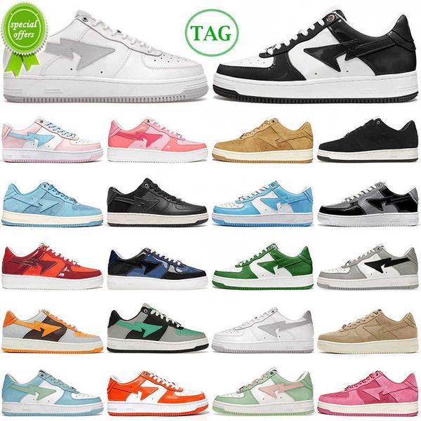 

2023 basketball shoescasual shoes men women bapestas sk8 low black white beige suede camo blue tokyo grey orange pink pastel scarpe mens tra