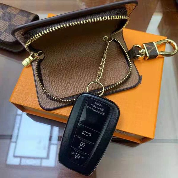 

designer coin purse letter printing keychains bag car metal buckle handmade designers men women pendant key case wallet acc204x, Silver