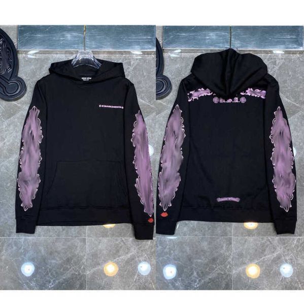 

mens fashion luxury jackets sweatshirts designer hoodies ch men women zipper cross scroll simple hooded sweater pullover hoodie casual coat, Black;brown