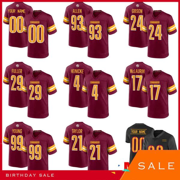 

custom football jerseys washington''commanders''men womens 17 terry mclaurin 99 chase young 11 carson wentz 24 antonio g, Black;red