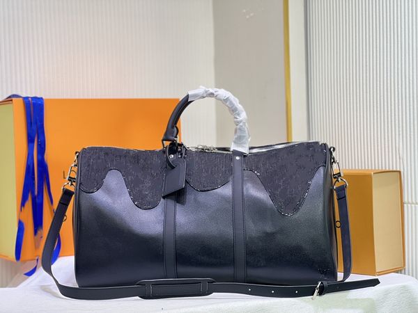 

luxurys designer duffel bags carry bandouliere 55 50 45 cm women travel bag fashion men classic leather sport outdoor packs soft sided suitc