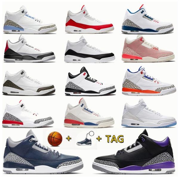 

2023 basketball shoes 3 mens trainers 3s cardinal red neapolitan dark mocha dark iris black cement animal instinct sports sneakers casual fa