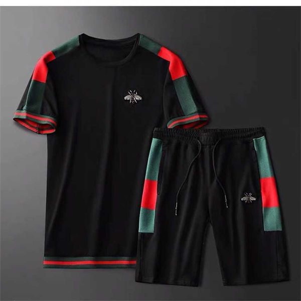 

branded tracksuits ice silk suit loose size men's summer pants casual sports two-piece, Gray