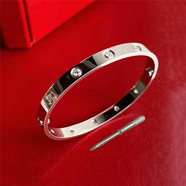 

silver high end luxury screwdriver love bracelet designer diamond bracelets fashion bracelet stainless steel jewelry christmas party wedding, Black