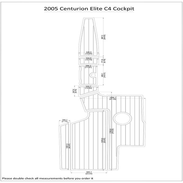 

2005 centurion elite c4 cockpit boat eva faux foam teak deck floor pad