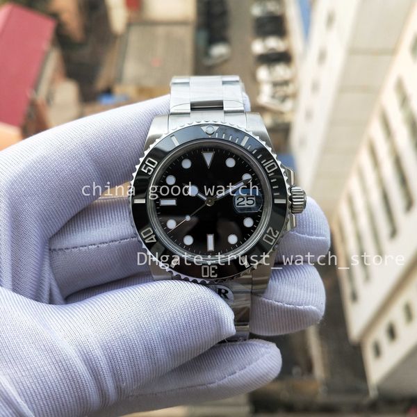 

super watch arf factory version 904l stainless steel classic cal.3135 automatic movement 40mm black green ceramic bezel luminous dive men wr, Slivery;brown