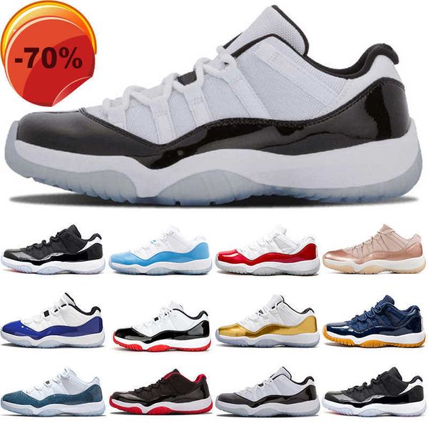 

2022 original 11s basketball shoes low 11 men bred concord infrared university varsity red rose gold white blue closing ceremony navy, Black