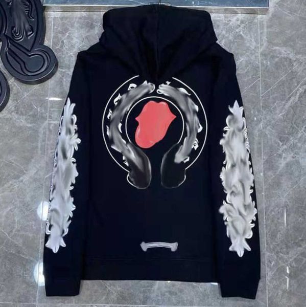 

luxury men's fashion sweatshirts jackets hoodies men women designer boy sanskrit print sweater zipper hooded cross pullover hoodie casu, Black
