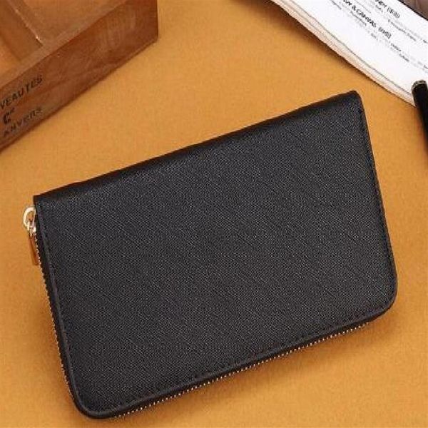 

2021 whole lady long wallet 7color coin purse card holder original women classic zipper pocke2231, Red;black