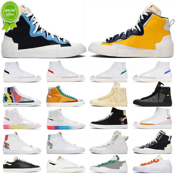 

2023 basketball shoesblazer mid 77 vntage men women casual shoes all hallows eve black white multi color pink foam pacific blue kumquat ther