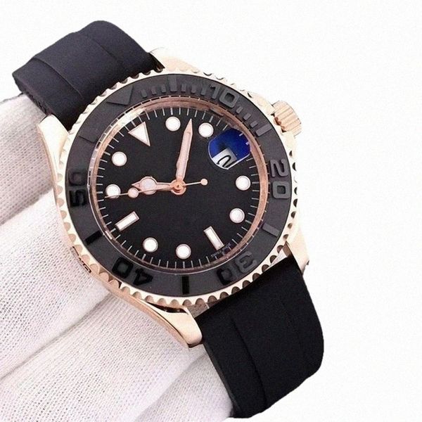 

mens upgraded diver series watch designer luxury datejust watches gold ceramic inlaid stainless steel original solid automatic watchs moveme, Slivery;brown