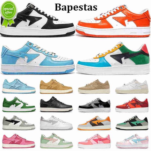 

2023 basketball shoesbapestas sk8 sta casual shoes men women designer bapesta black white unc tokyo blue suede sail pastel green mens traine