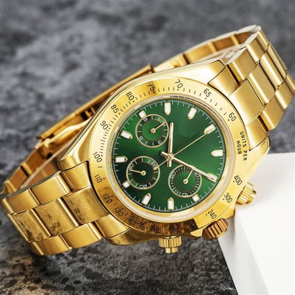 

designer watches for men the master luxury watch 116508 116528 series watch gold stainless steel case green dial 6952 st9 m264n, Slivery;brown