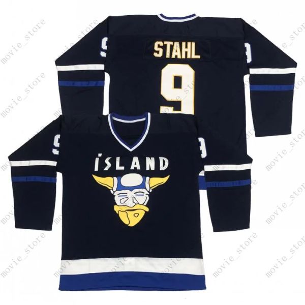 

men's gunnar stahl 9 iceland island ice hockey jersey stitched, Black;red