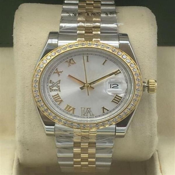 

new fashion women watch automatic mechanical watch 36mm luxury watches diamond stainless steel wristwatches lady girl wrist watch169w, Slivery;brown